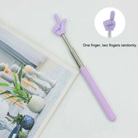 Retractable Hand Shape Reading Pointer Stick Stretchable Teaching Guidance Stick Kids Reading Tool Classroom Instruction Pointer