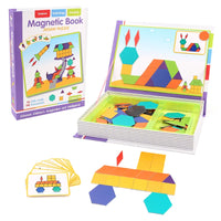 Montessori Magnetic Busy Book 3D Cartoon Puzzles Jigsaw Funny Brain Training Game Educational Learning Toys for Kids Gift Xmas