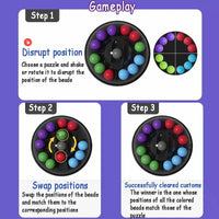 3D Brain Teasers and Puzzle Games,Rotating Magic Bead Puzzle Ball Fidget Toys Logical Thinking Intellectual Game for Kids Adults