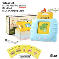 Early Education Flash Card Learning Toys Talking Flashcards for Kids Preschool English Electronic Audio Book Machine Gift