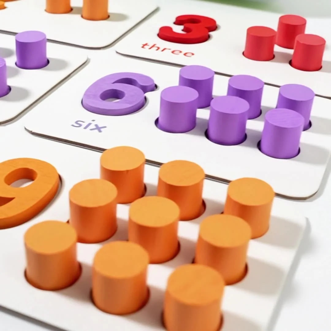 Wooden Math Enlightenment Teaching Aid, Early Teaching Children's Number Cognition, Pairing, Addition Subtraction Toy ﻿ ﻿