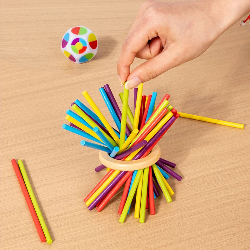 New 3in1 Wooden Stick and Tower Game Arithmetic Early Education Montessori Toys Thinking Training Parent-child Interactive Toy