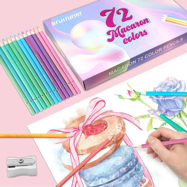 12/24/50/72 Macaron Pastel Colored Pencils Professional Soft Core for Sketching Shading