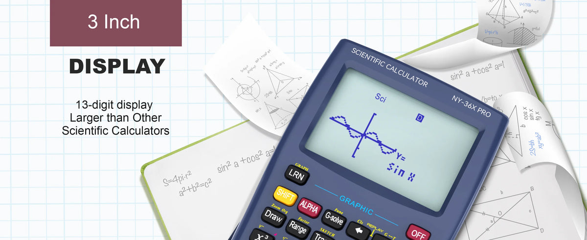 36X Pro Graphing Scientific Calculator with 360+ Functions and High-Resolution Display Advanced Calculator for Studentsand