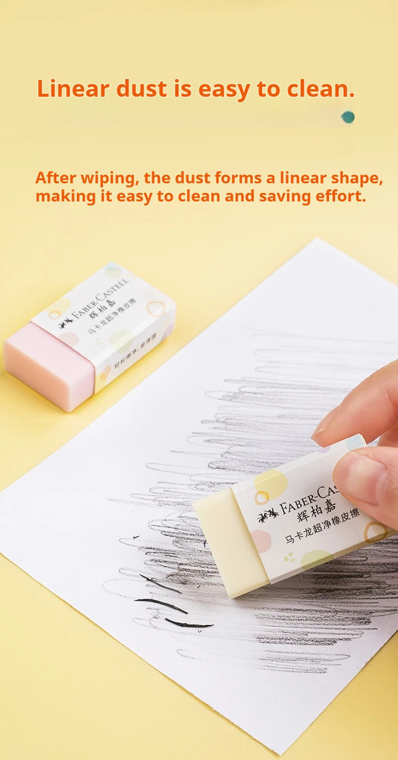 Faber-Castell Pencil Eraser 4/18 Pcs Macaroon Color Clean Rubber Eraser Set Portable School Office Supplies Student Stationery