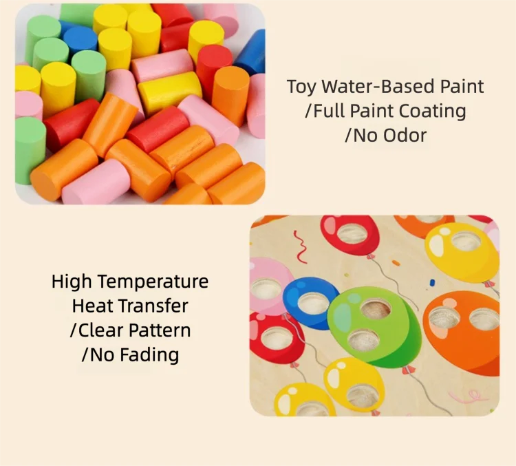 Educational Early Childhood Color Matching Children's Toys Sensory Training Building Blocks Kindergarten Teaching Aids