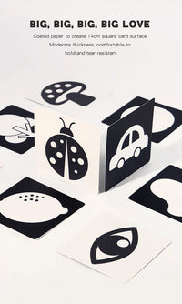 Baby Visual Stimulation Cards Montessori High Contrast Flash Card Infant Visual Early Education Learning Toys For Newborn Gifts