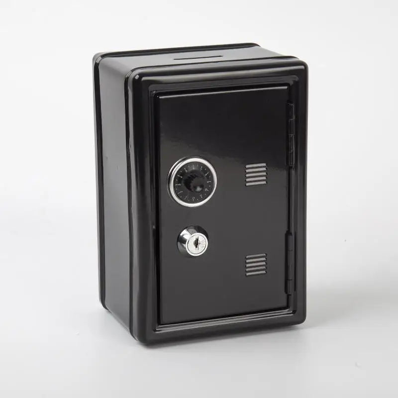 Mini Metal Safe Piggy Bank With Combination Lock And Key Security Perfect For Kids Money Saving Home Small Items Storage【SMQ】