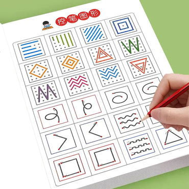 Toddler Introductory Hand Control Practice Book, Kids Basic Line Tracing Workbook, Preschool Early Writing Skill Training Book