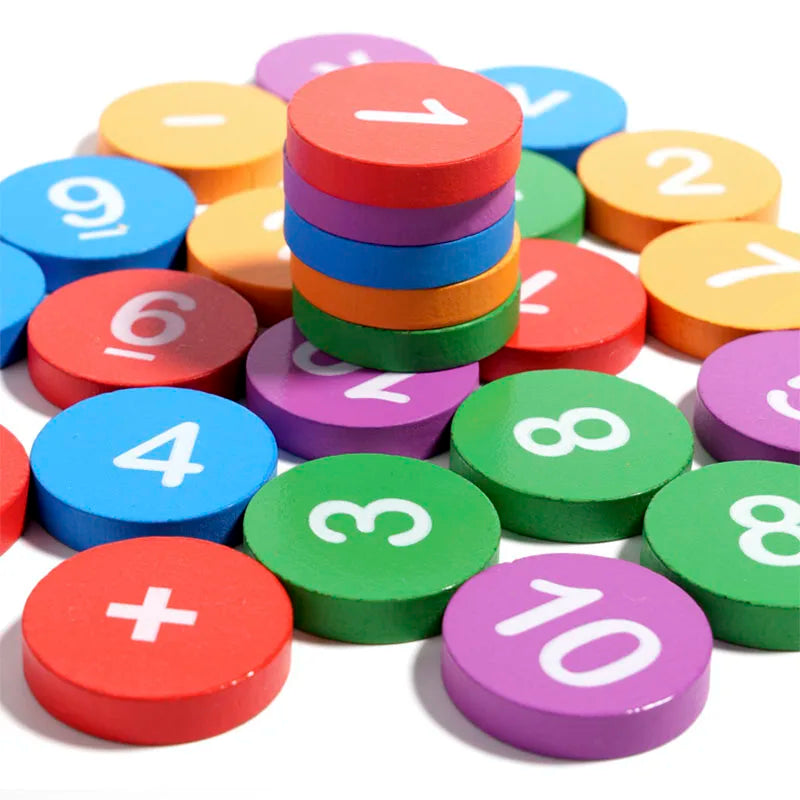 Children's Wooden Number Decomposition Addition Subtraction Operation Montessori Logical Thinking Training Math Educational Toys