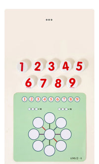 Children's Wooden Math Chart Toy Thinking Training Game Early Education Cognitive Learning Number Recognition Teaching Aids Toy