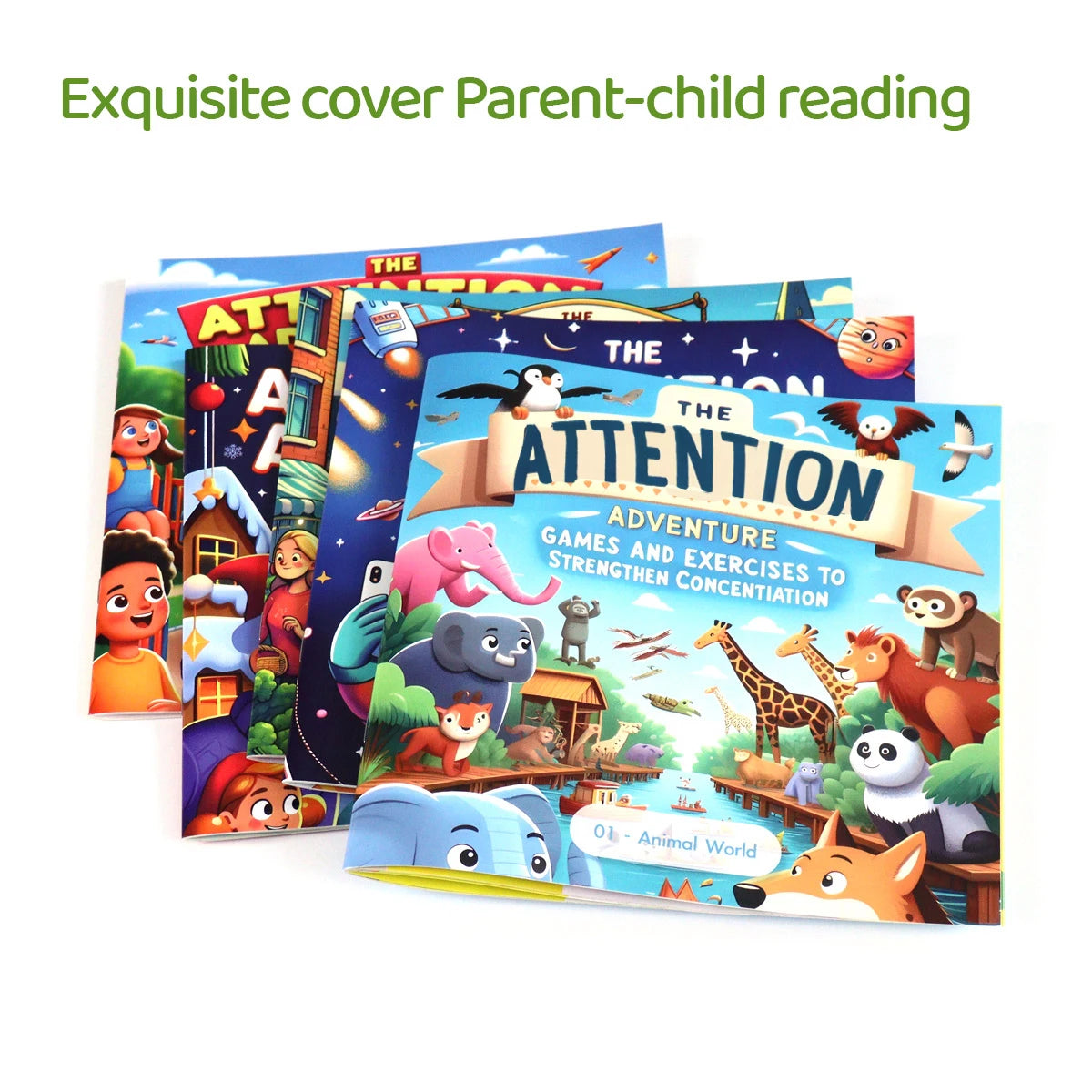 5PCS The Attention Adventure Books for Kids – Fun Games & Exercises to Strengthen Focus and Concentration Skills