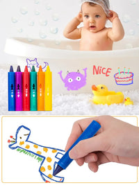 6pcs set Washable Bath Crayons-Colorful, Easy-Clean Markers for Youngsters, Fun Shower Draw in the Tub Graffiti Toy
