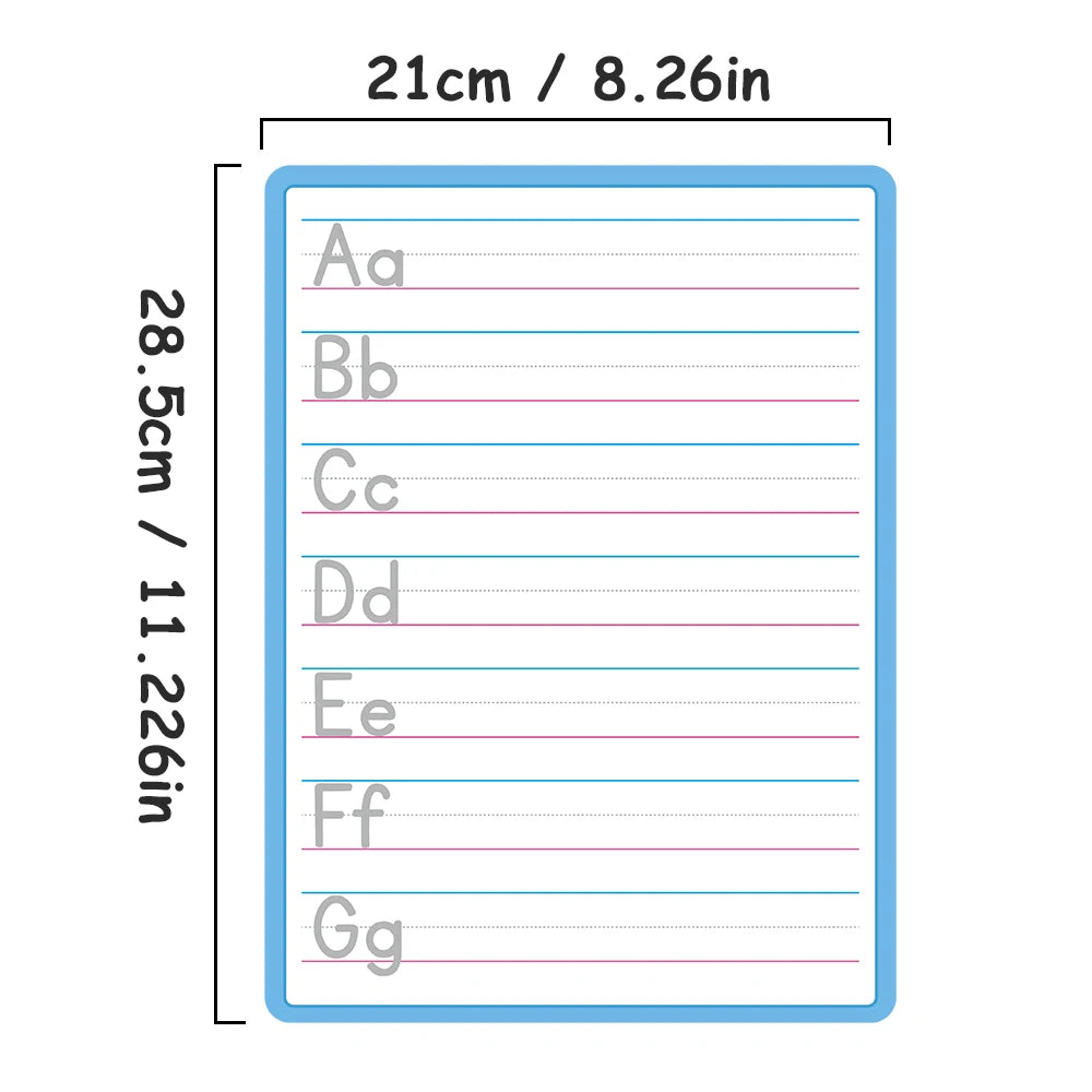 Dry Erase Handwriting Tracing Practice Board for Kids Write and Wipe Reusable Boards for Kindergarten and Preschool Montessori