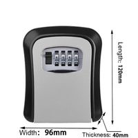 Wall Mount Key Storage Secret Box Organizer 4 Digit Combination Password Security Code Lock No Key Home Key Safe Box