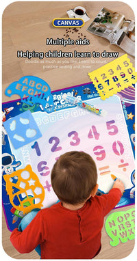Magic Water Drawing Mat Coloring Doodle Mat Water Absorbing Painting Pad Reusable Magic Pens Painting Board Educational Toys