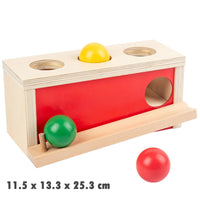 Kindergarten Montessori Wooden Toys Winder Object Permanence Box Coin Box Drawer Game Textile Drum Teaching Aids Sensory Toys