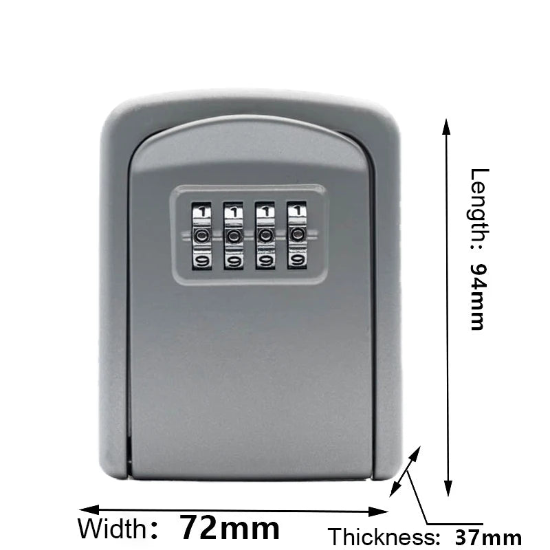 Wall Mount Key Storage Secret Box Organizer 4 Digit Combination Password Security Code Lock No Key Home Key Safe Box