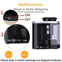 Electric Sharpener Assembly Desktop Automatic Pencil Sharpener 6mm-8mm Portable Tool For Students School Office Stationery Tools