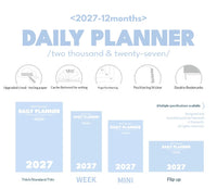 Planwith 2027 Weekly Planner A6 8-Grid Layout Hardcover Agenda Annual Tracker Month Plan Lunar Date Organizer for Adult Student