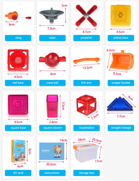 Magnetic Building Blocks DIY Magnets Construction Set Big Size Learning Montessori Educational Toys For Kid Magnet Tiles STEM