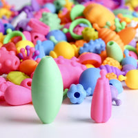 DIY Pop Beads Girl Toy Creativity PopArty Beads Snap-Together for Kid Crafts Children Bracelet Jewelry Fashion Kit Toy for Girl