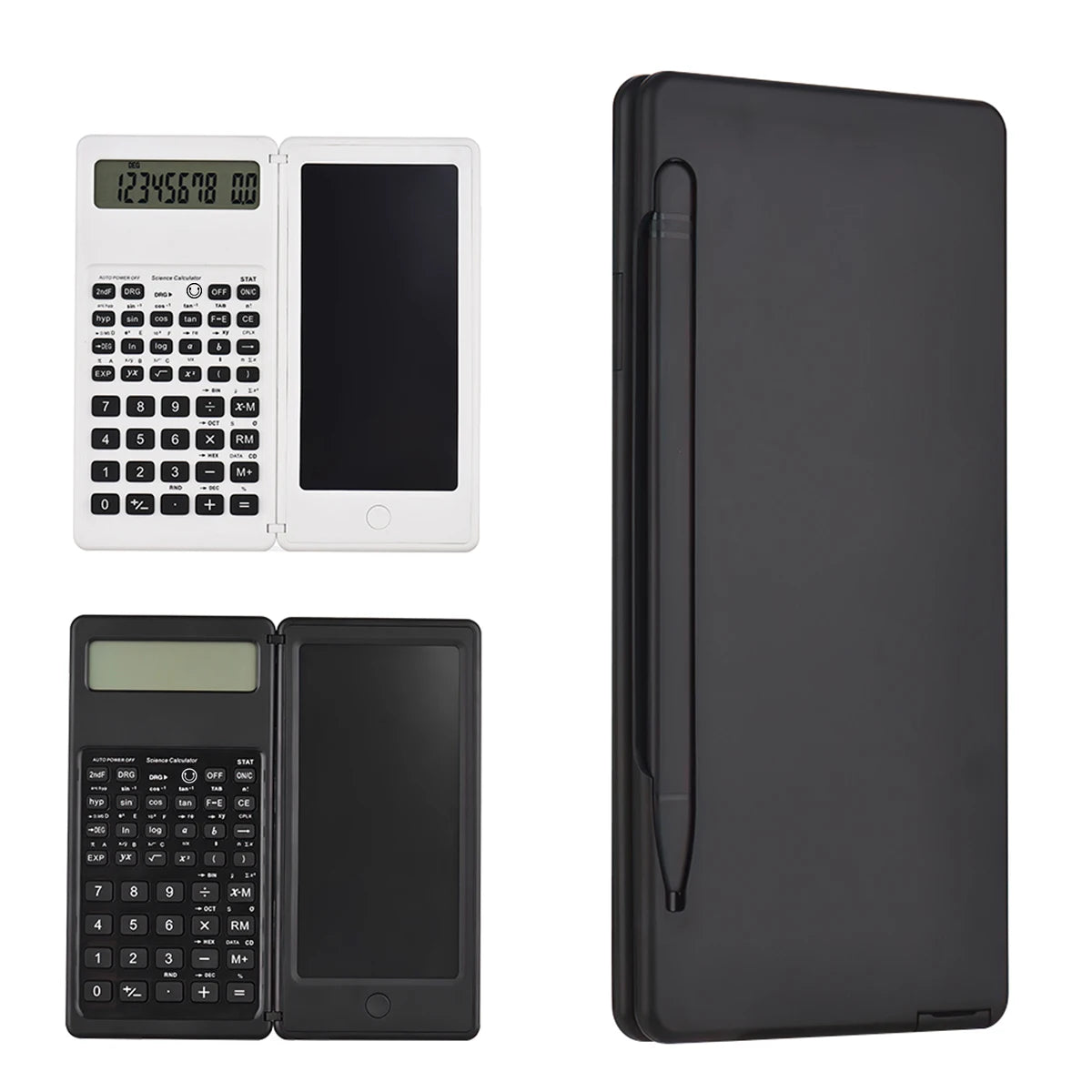 Portable 6.5 Inch Calculator LCD Screen Writing Tablet Folding Scientific Calculator Tablet Digital Drawing Pad With Stylus Pen