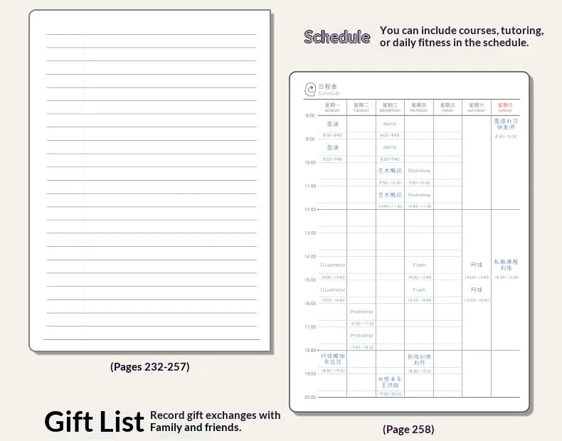 Kinbor 2027 A5 Efficiency Planner Two Days Per Page Notebook To Do List Self-discipline Habit Tracker Time Management Journal