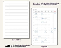 Kinbor 2027 A5 Efficiency Planner Two Days Per Page Notebook To Do List Self-discipline Habit Tracker Time Management Journal
