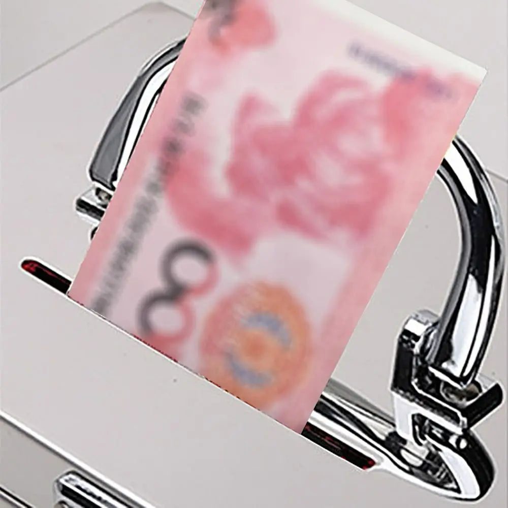 Stainless Steel Bank Password Lock-Box Financial Security Portable Register Bill Box Combination Lock/Padlock Cash Box
