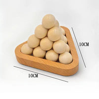 Magic Baffling Difficult Brain Teaser 3D Wooden Pyramid Puzzle IQ Logic Training for Adults & Kids Challenge Educational Toys