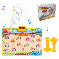 90x70cm Unicorn Music Mat Kid Toddler Mat Piano Keyboard and Drum 2 in 1 Toys Dance Mat 8 Instruments Sound Educational Toys