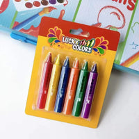 6pcs set Washable Bath Crayons-Colorful, Easy-Clean Markers for Youngsters, Fun Shower Draw in the Tub Graffiti Toy