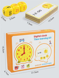 Children Montessori Clock Educational Toys Hour Minute Second Cognition Matching Puzzle Toys Kids Early Preschool Teaching Aid