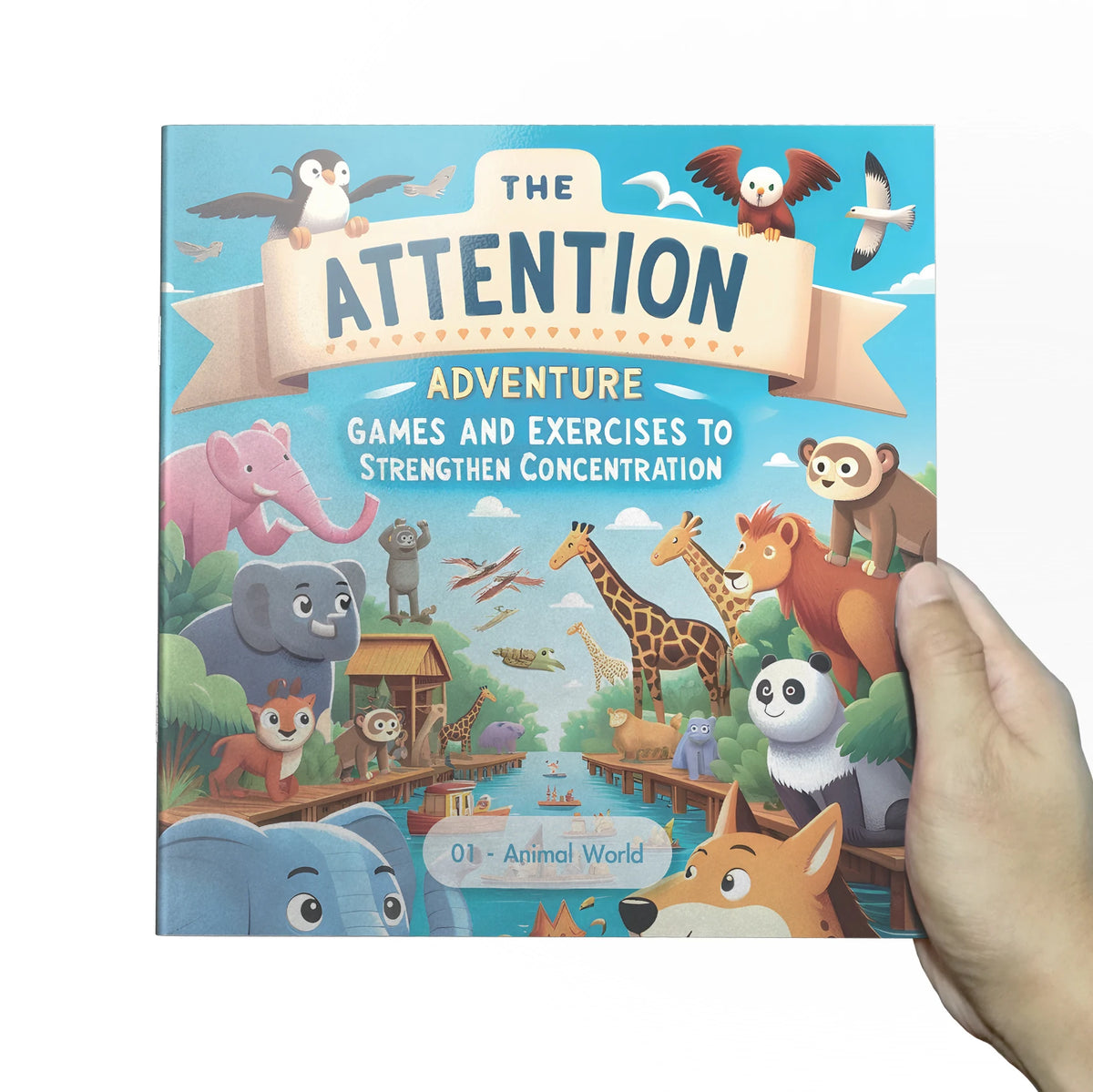 5PCS The Attention Adventure Books for Kids – Fun Games & Exercises to Strengthen Focus and Concentration Skills