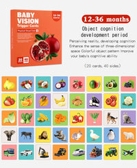 Baby Visual Stimulation Cards Montessori High Contrast Flash Card Infant Visual Early Education Learning Toys For Newborn Gifts