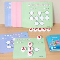 Children's Wooden Math Chart Toy Thinking Training Game Early Education Cognitive Learning Number Recognition Teaching Aids Toy