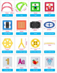 Magnetic Building Blocks DIY Magnets Construction Set Big Size Learning Montessori Educational Toys For Kid Magnet Tiles STEM