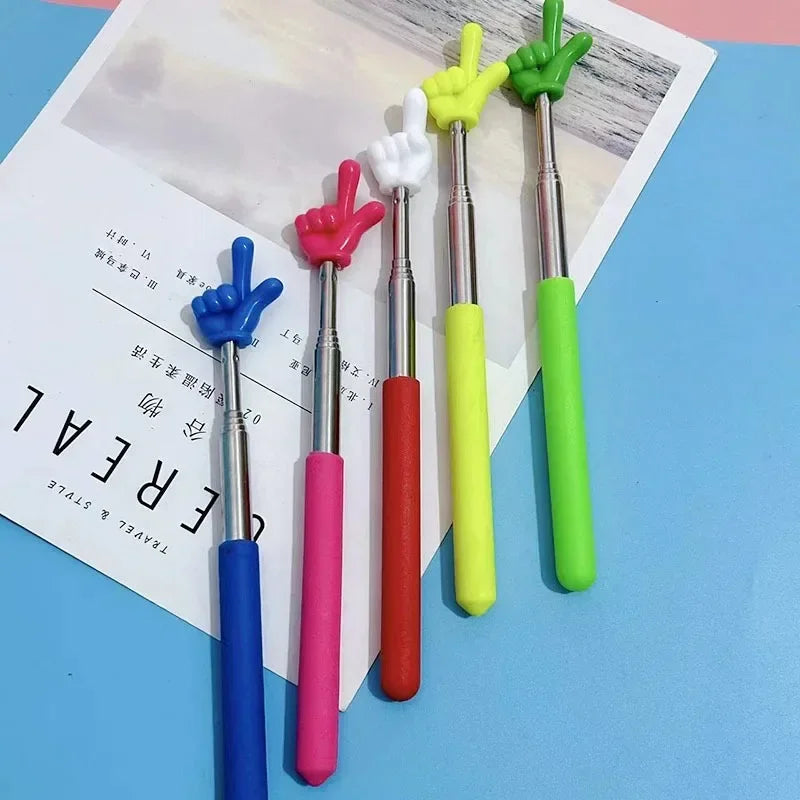 Retractable Hand Shape Reading Pointer Stick Stretchable Teaching Guidance Stick Kids Reading Tool Classroom Instruction Pointer