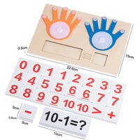 Math Finger Counting Wooden Number Math Learning Games Montessori Toys Intellectual Development Teaching Aids For Toddlers