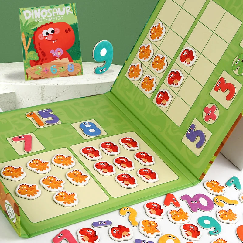 Dinosaur Theme Children's Math Tiles Number Decomposition Arithmetic 1-20 Addition And Subtraction Early Education Toys
