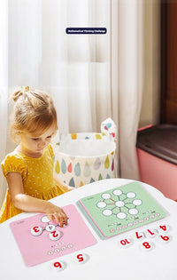 Children's Wooden Math Chart Toy Thinking Training Game Early Education Cognitive Learning Number Recognition Teaching Aids Toy