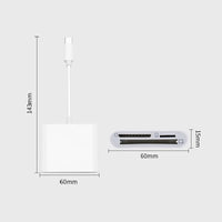 USB Type C CF Card Reader for iPhone 3 in 1 SD TF CF Card Reader lightning CF Card Adapter Camera Card Reader Plug and Play