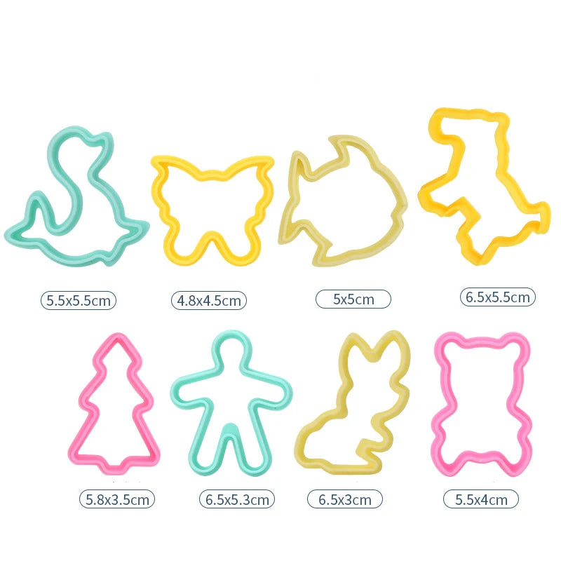Kids DIY Clay Tool Play Dough Tool Kit Various Animal Molds Cutters Rolling Pins Plasticine Molds Clay Accessories