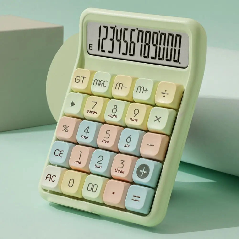 Detachable Mute Mahjong-Sound Calculator Cute Cartoon Electronic Calculators Mechanical Buttons Large Screen