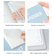 Planwith 2027 Weekly Planner A6 8-Grid Layout Hardcover Agenda Annual Tracker Month Plan Lunar Date Organizer for Adult Student