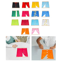 Montessori Clothing Board Training Tool Dress Learning Board Clothing Frame Toy Sensory Board for Toddlers Children Kids