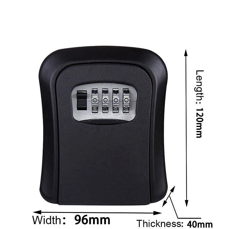 Wall Mount Key Storage Secret Box Organizer 4 Digit Combination Password Security Code Lock No Key Home Key Safe Box