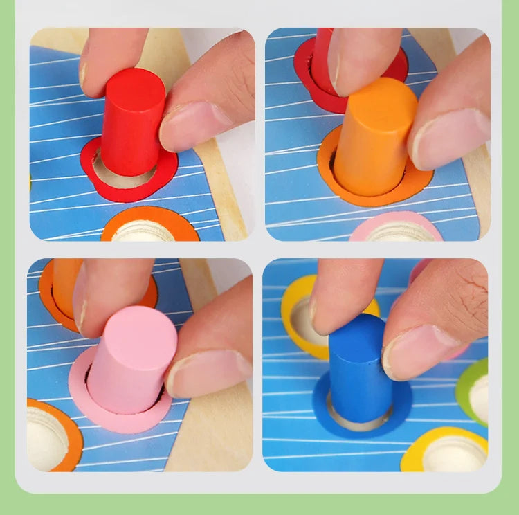 Educational Early Childhood Color Matching Children's Toys Sensory Training Building Blocks Kindergarten Teaching Aids