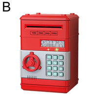 Electronic Piggy Bank Automatic Mini Safe Coins Cash Saving Money Box Password Counter Code Key Lock Coin Bank ATM Child Gift